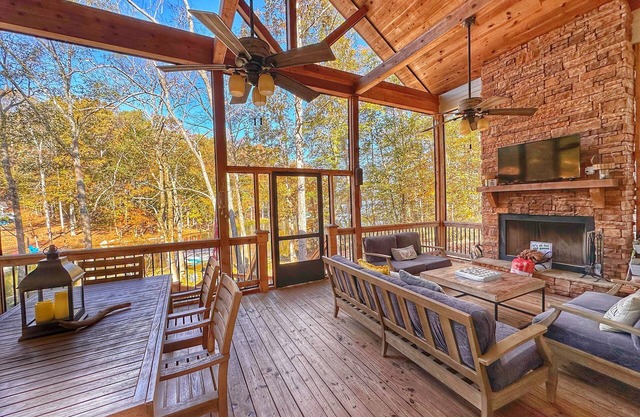 Breathtaking porch just steps from the water.