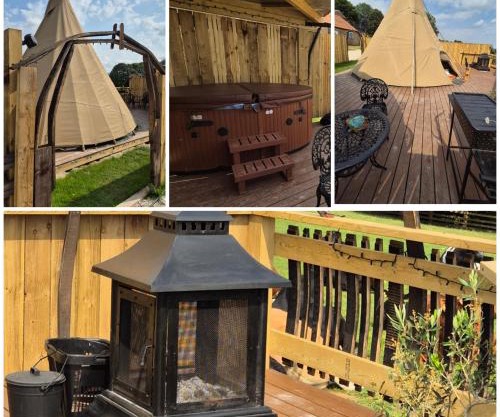 Burtree Country House, Tipi's, Treehouse & Lodge & house rooms with hot tubs in a private garden