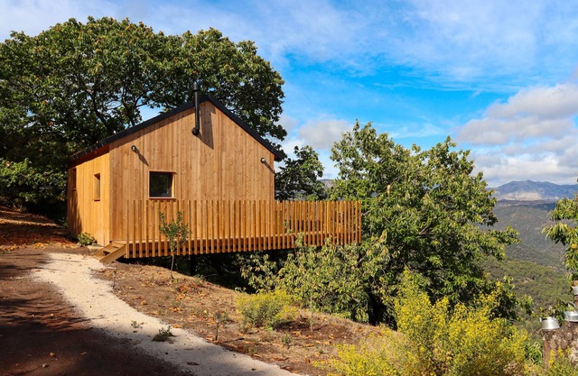 Cabin 'Mirlo Blanco' with Mountain View, Shared Pool and Private Terrace