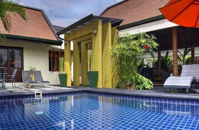 Charming 1 Bed Tropical Villa with Pool, Lotus Pond, 150 mtrs to beach