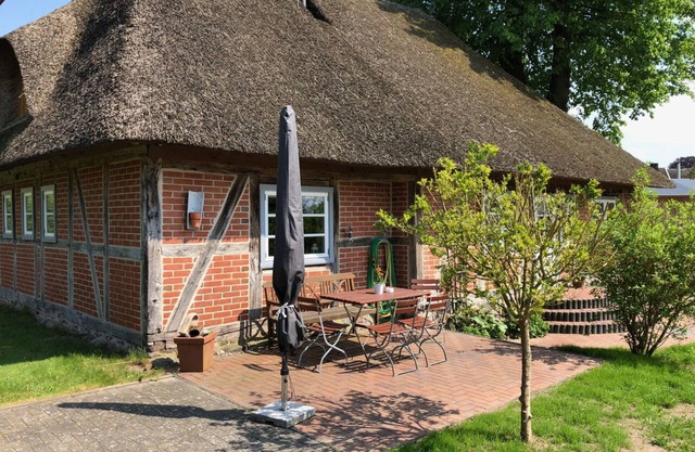 Charming historic thatched roof near Lübeck and the Baltic Sea