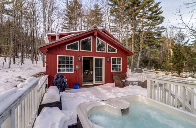 Classic home with private hot tub, deck, & wood stove - near Okemo Mountain