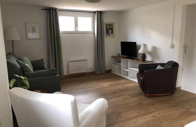 Comfortable lower ground floor flat in picturesque village above Nyon