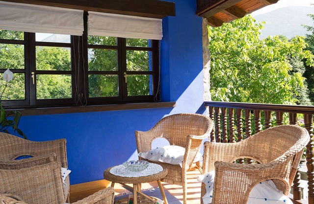 Cottage, restored in stone and wood in the village of Loroñe, Colunga.