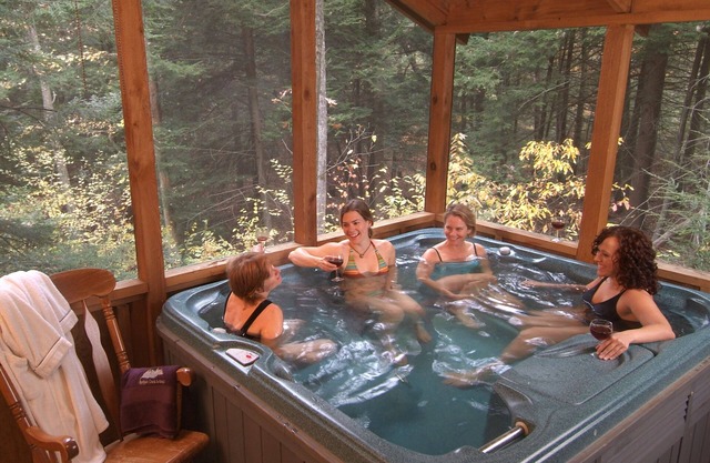 Cozy Romantic Cabin with Hot Tub on Screened Porch