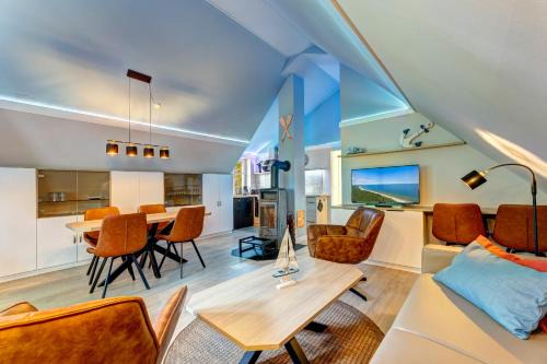 Dünenhaus Ückeritz UnserUsedomDe FeWo ca80qm mit privater Sauna und Kamin Parkplatz direkt am Strand 4I3