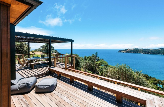 Designer living with stunning views across the bay, a spa and coast walks.