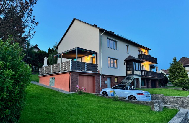 Directly on the Vulkanradweg Spacious Holiday Home Taufstein 1 to 6 People