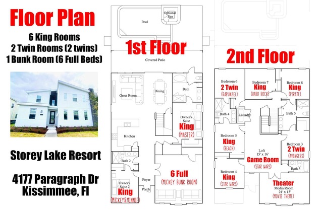 Discounted Weekly rates, Family Vacation Home by WDW Storey Lake Private Pool