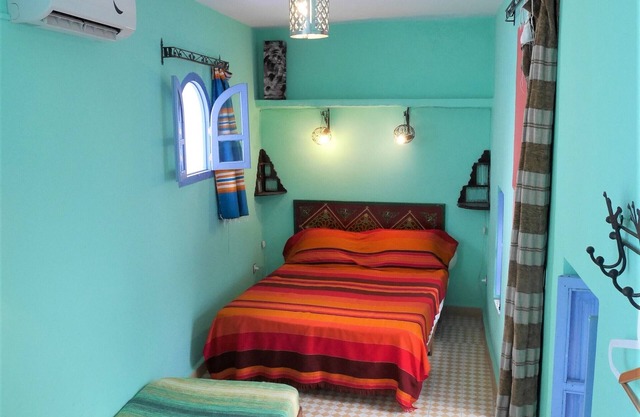 double bedroom with bathroom and private terrace. breakfast included