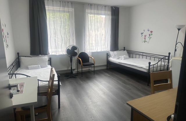 double room with shared bathroom