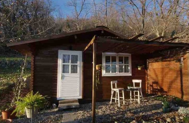 El Blanco Romántica cabaña de madera