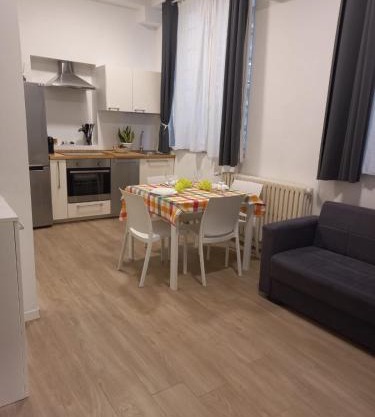 Elegant and modern two-room apartment with equipped kitchen