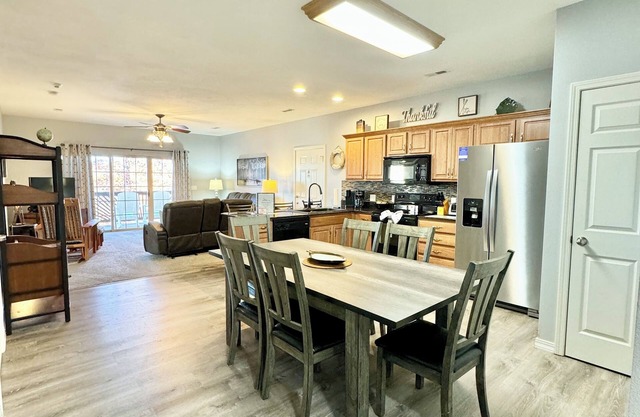 Enjoy sunsets and a dock for your boat from this walk-in condo.