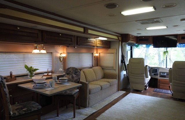 Enjoying beautiful Campobello Island in the comfort of a big Class A motorhome.