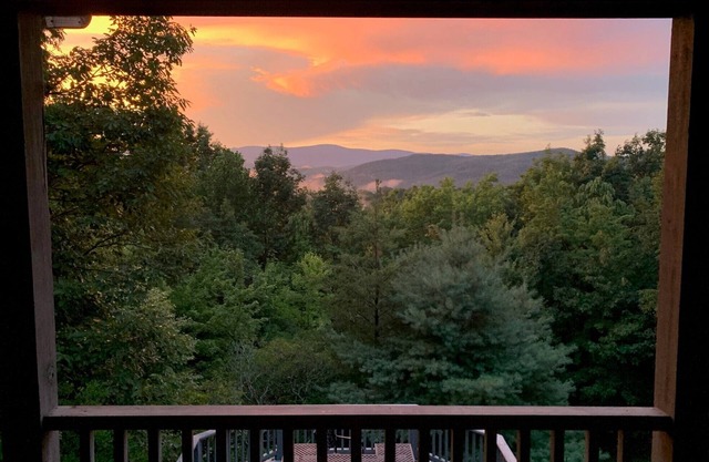 Family and Pet Friendly Mtn Top Cabin, Double Porch, High-Speed WiFi/SmartTVs