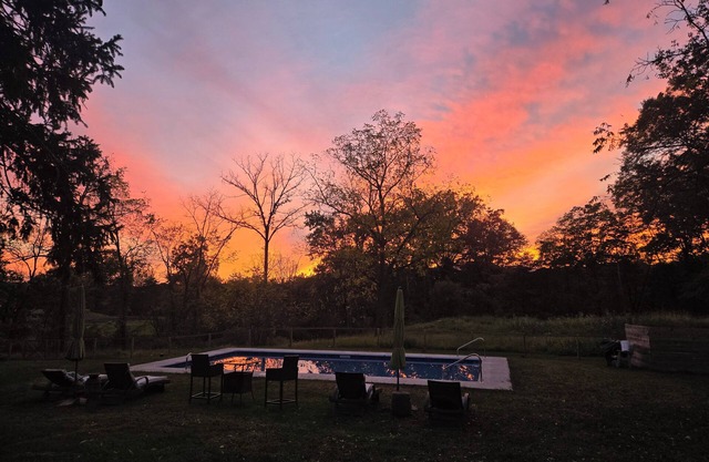Farmhouse lovingly restored. Set on 24 acres, lots of room to relax and play.
