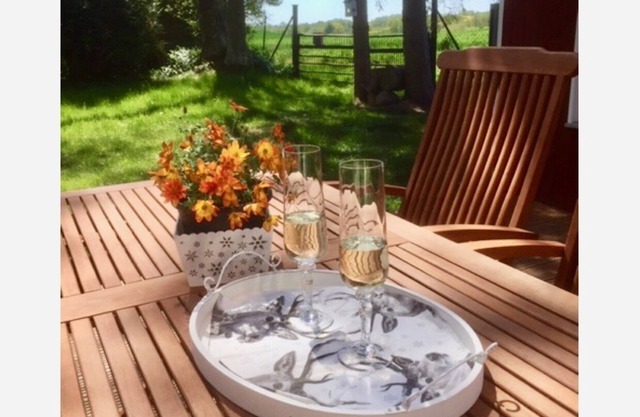 "Ferienhaus HYGGE" idyllically situated on the edge of a field and forest, 10 minutes to the lake!