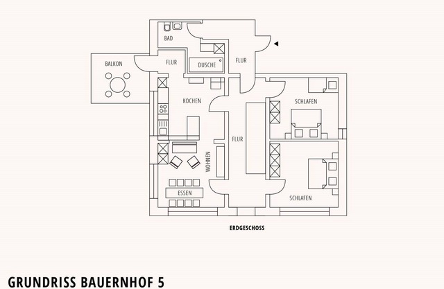 Ferienhof Homann Sauerland Bauernhof 5, 90qm, 2 Schlafzimmer, Max. 6 Personen