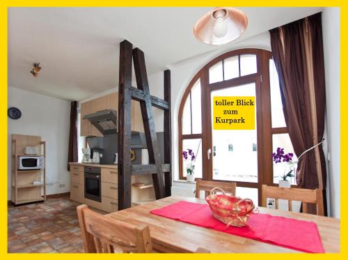 Ferienwohnung Auszeit am Kurpark Bad Berka # Balkon # ruhige Lage # gratis Parkplatz & WLAN # Nähe Weimar # Weimarer Land