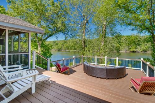 Fire Pit and Grill Riverfront Home in Arkansas!