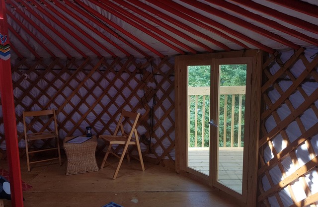 Flying moose yurt at Cabot Shores Wilderness Resort