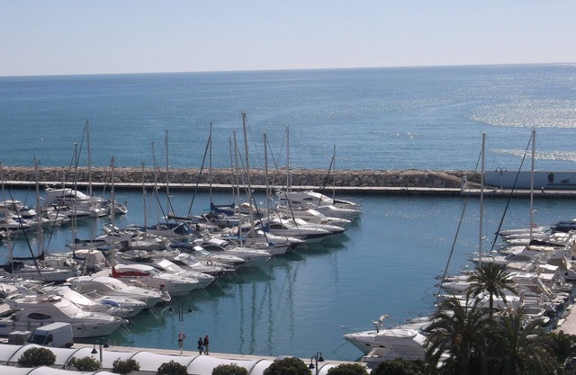 Front Line Moraira Marina Apartment With Stunning Sea Views, A/C , WiFi