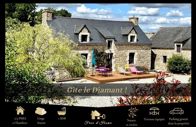 Gîte Diamant, Vallée du Scorff, Nature, Bien-être, 6 personnes