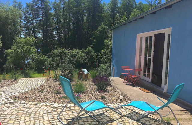 Garden house with sauna directly on the Buckowsee
