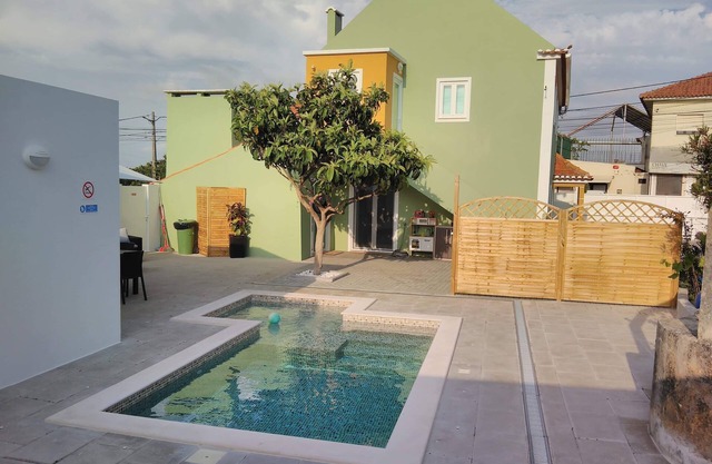 Green house with pool