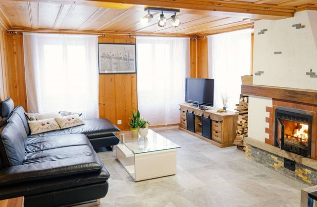 Gruyère House with Fireplace and Views of the Alps