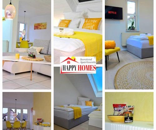 HAPPY HOMES YELLOW - Up to 8 - Küche - W-LAN - Netflix - Honig - Badewanne