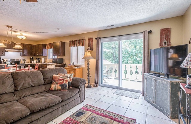 Helen Riverfront 1BR 2BA Condo | Balcony Overlooking River | Downtown Helen