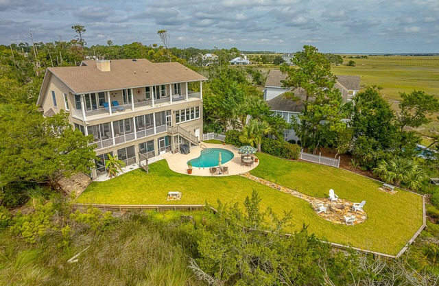 High Tide - BREATHTAKING Marsh and Ocean Views! Private Pool, Fire Pit