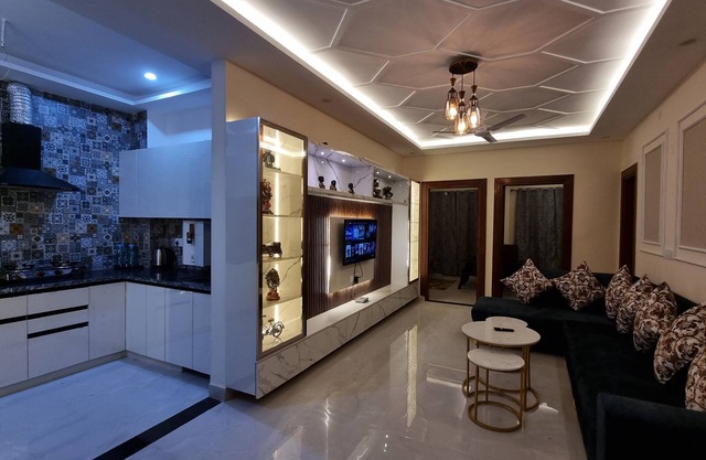 Hillside nest 2 BHK apartment with a hill and mussoorie view.