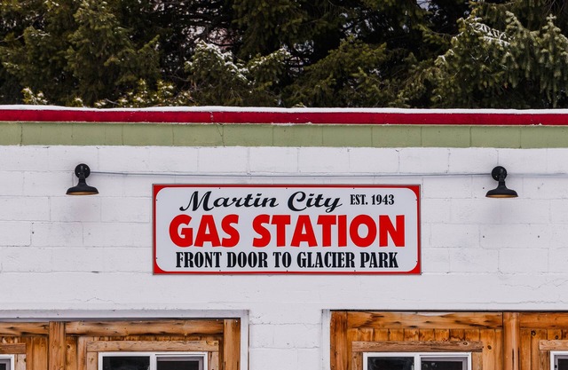 Historic Vintage Gas Station Glacier 9 miles