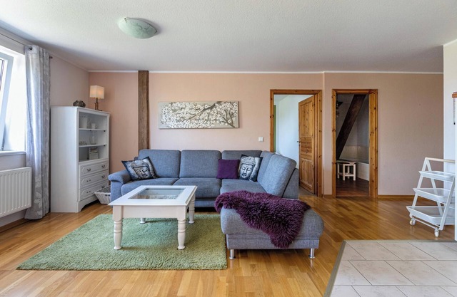 Holiday Apartment "Denkerhof Deichblick" with Balcony, Shared Garden & Wi-Fi