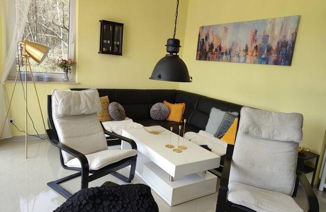 House on the lake left side 200 meters to the beach