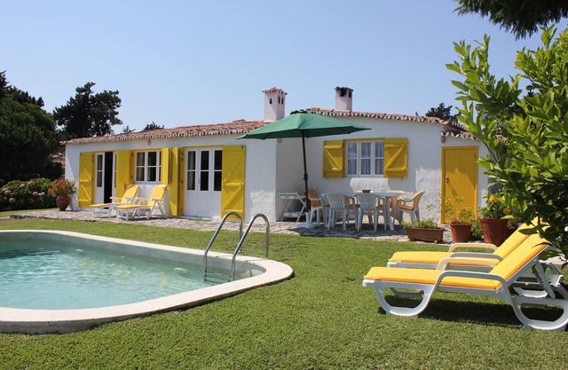 House with garden and character