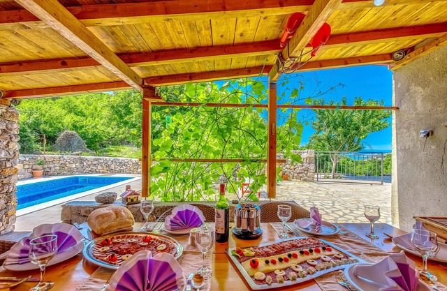 House with sea views in its own valley with an ecological garden