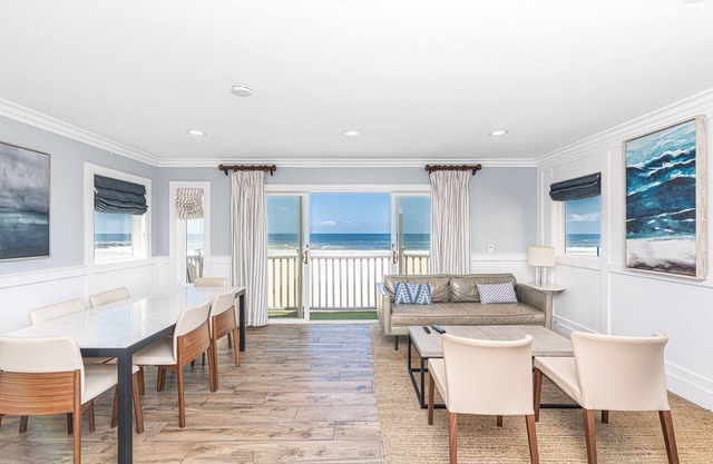 Incredible Oceanfront Home | Rooftop Deck | Cool, Coastal Interior!
