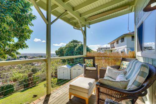 Inviting Aiea Bungalow with Balcony, Grill and Views!