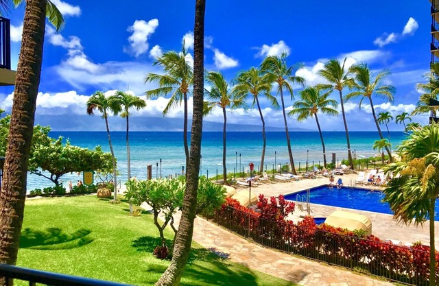 KBM Resorts | FREE CAR | Kaanapali Shores | Ocean view | 2-Bedroom Condo with Huge Lanai, Steps to Pool! KS-258
