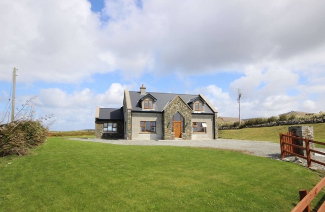 King's House, Cleggan sea and mountain views