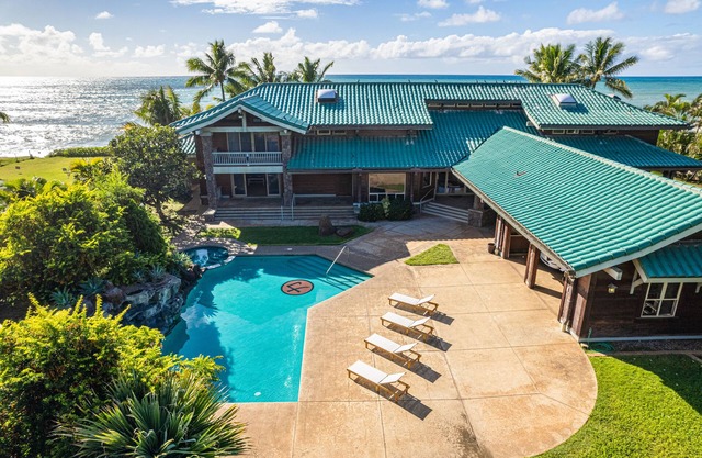 Konishiki Beachhouse Estate: Luxury 6BR Oceanfront Home w/Private Pool, Beach A