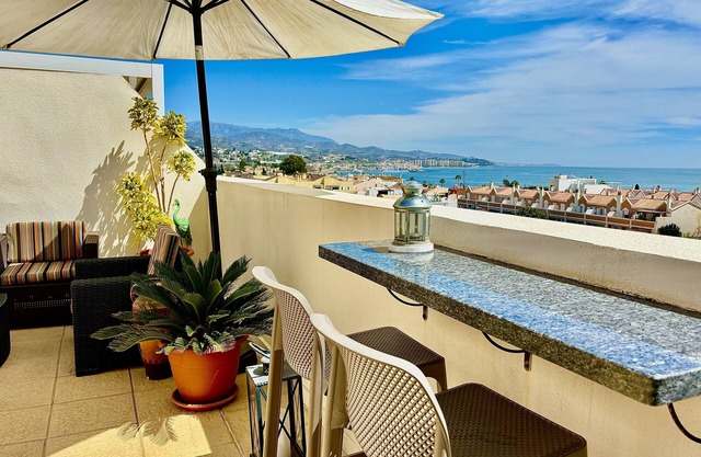 Luxurious accommodation with large terrace and stunning sea views