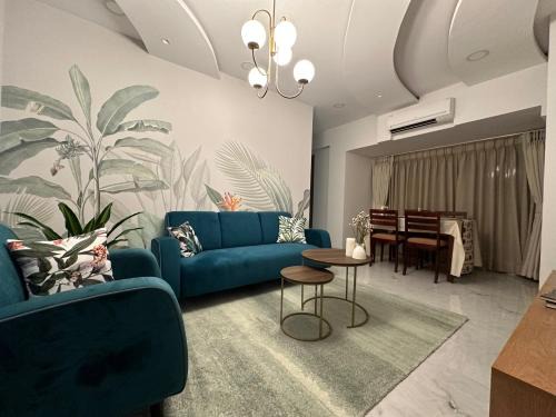 Luxury 2 BHK Tropical Apartment with Workspace in Khar West