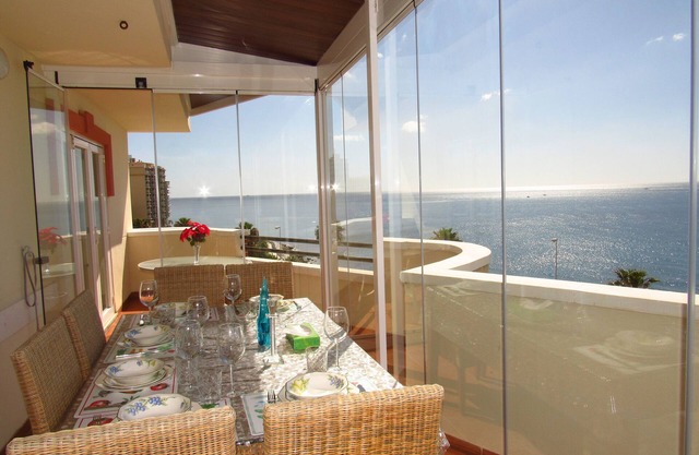 Luxury 3 bedroom duplex penthouse with frontal sea views 50m from the beach