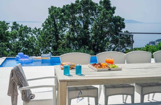 Luxury royal design villa for 10 with private pool and panoramic sea views