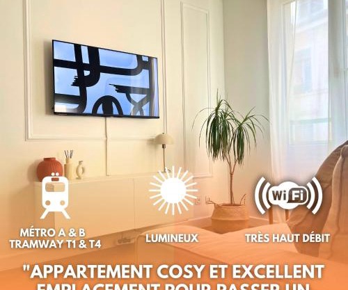 Lyon Suite Cosy - Climatisé - Appartement T2 - Proche Parc Tête d'Or